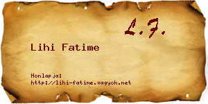Lihi Fatime névjegykártya